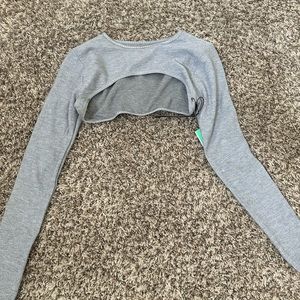 TRENDY grey sleeves top